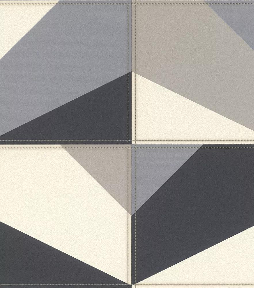 Bőrhatású vlies design tapéta geometrikus mintával