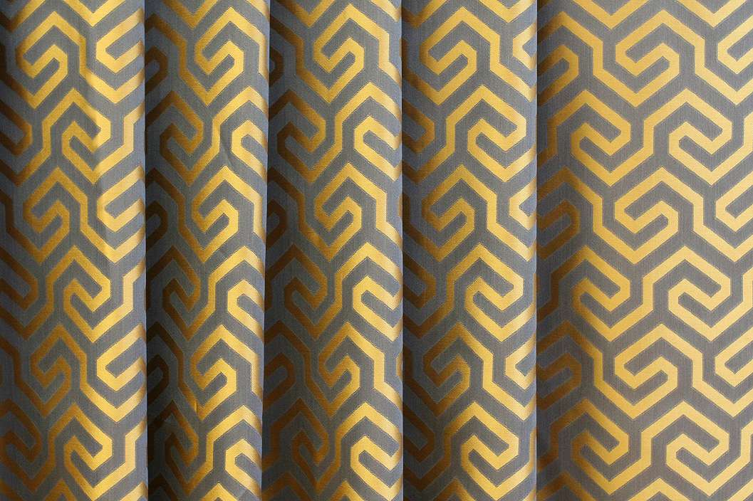 Bronz arany sötétítő textil anyag geometria mintával