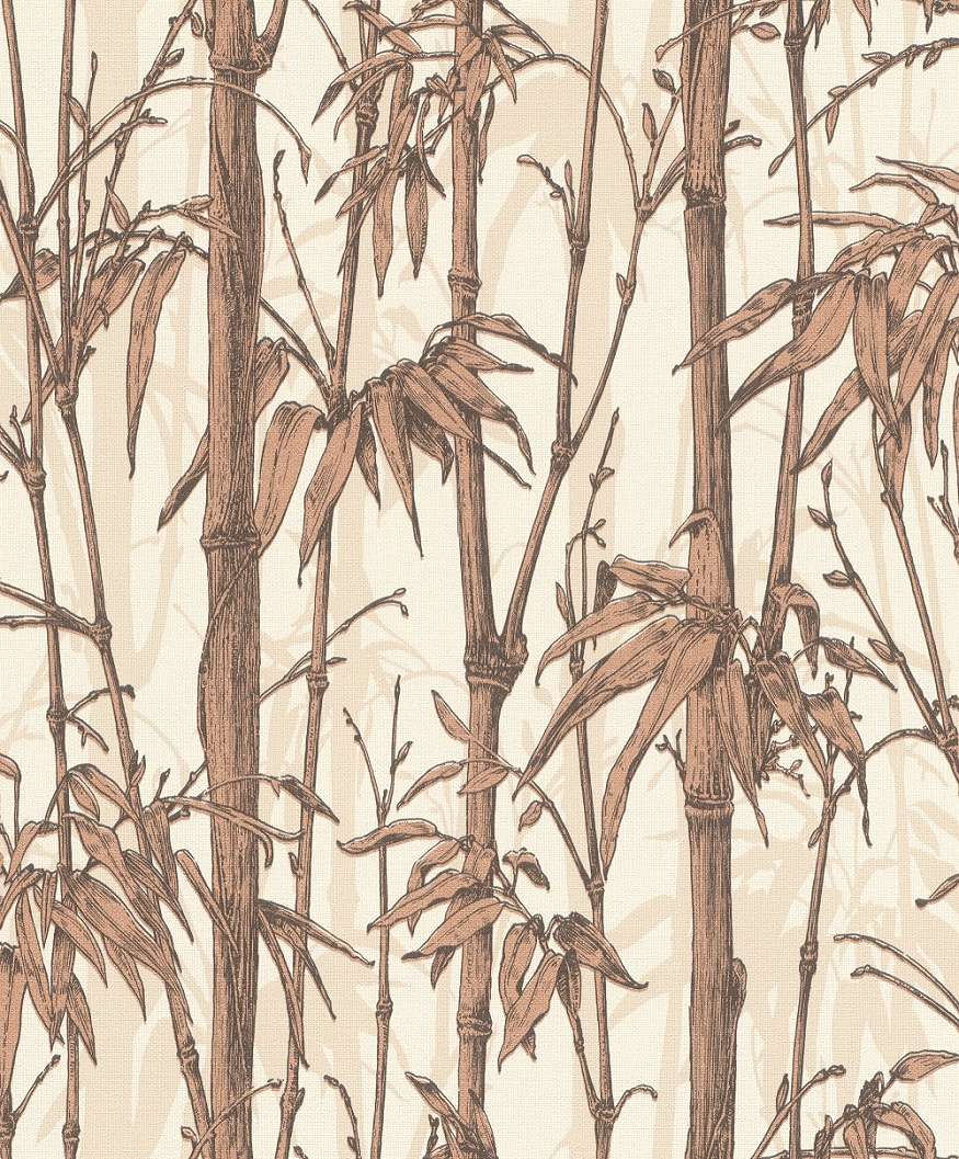 Bronz barnás bambusz mintás design tapéta textil struktúrált alapon