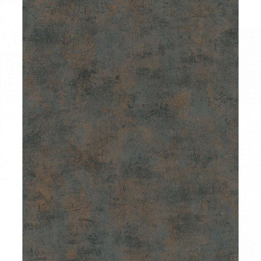 Bronz és fekete design tapéta betonhatású koptaott mintával vinyl mosható