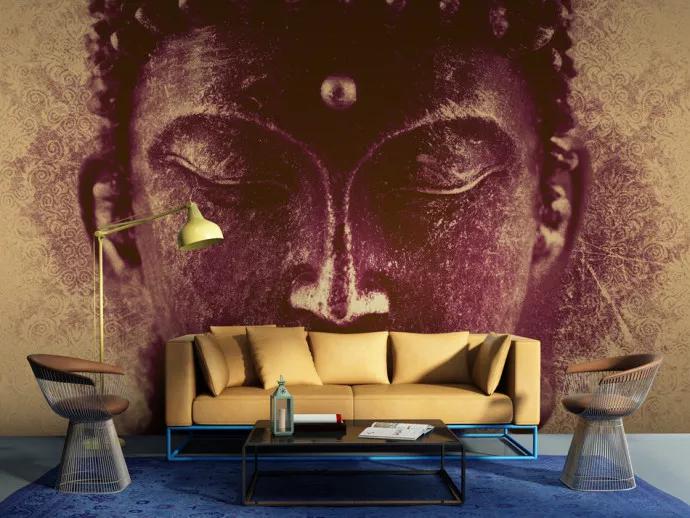 Buddha mintás óriás fali poszter vintage stílusban