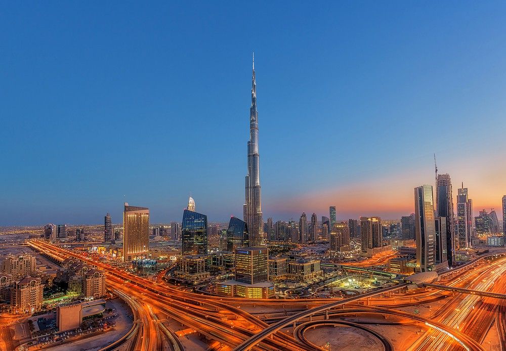 Burj Khalifah fali poszter Dubai