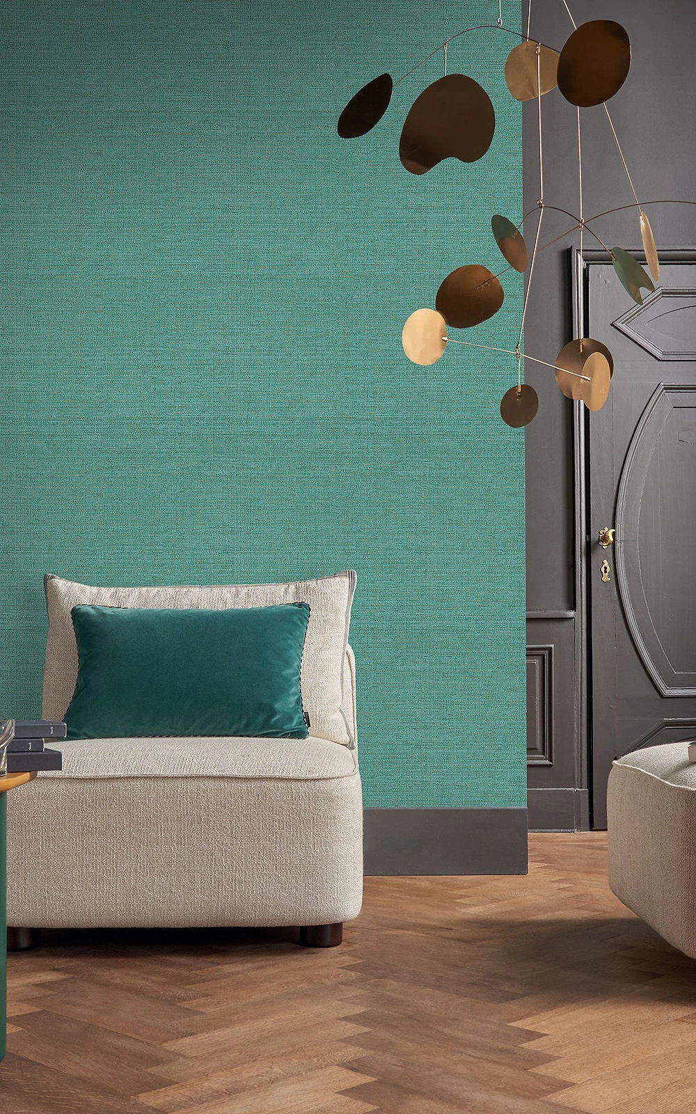 Casamance luxus tapéta erősen struktúrált textil mintával