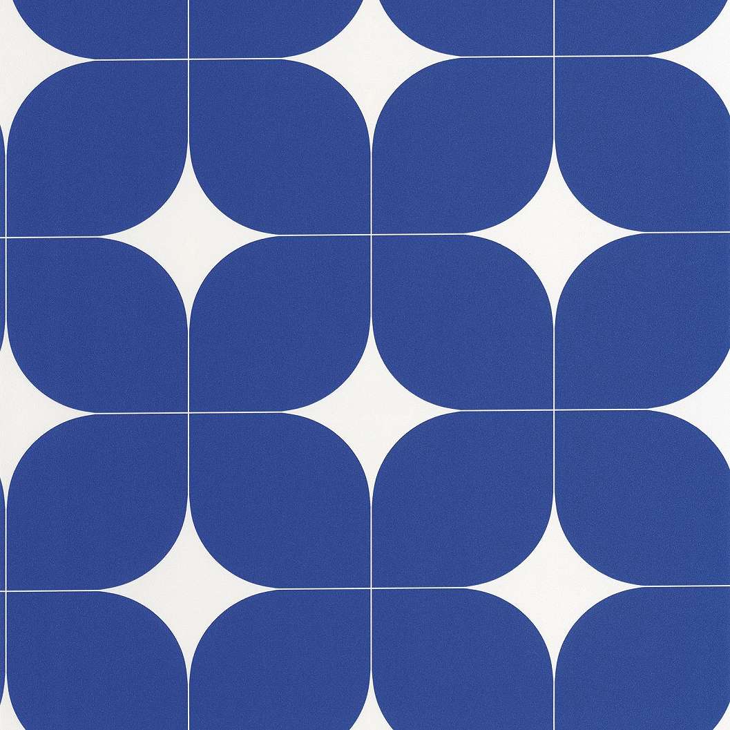 Caselio design tapéta kék csempe hatású mintával