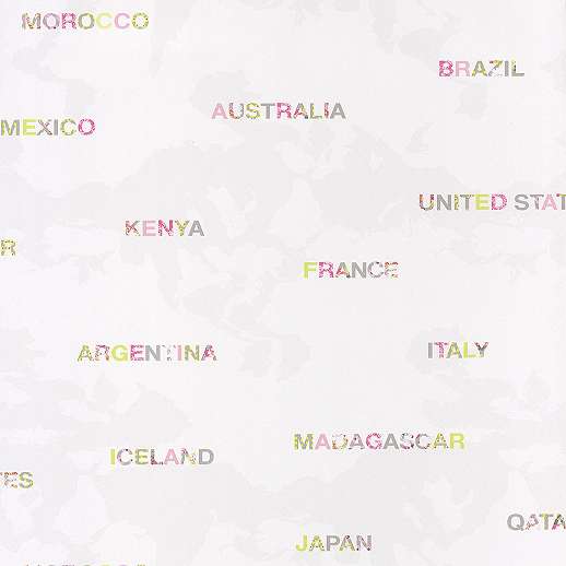 Caselio feliratos gyerek tapéta országnevekkel