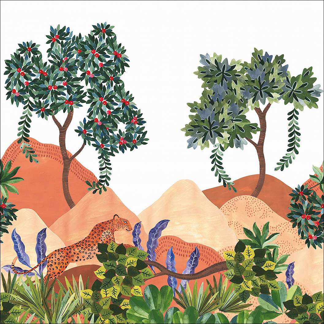 Caselio posztertapéta leopárd trópusi erdő mintával
