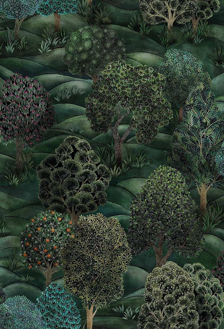 Cole and Son angol design tapéta misztikus erdei mintával