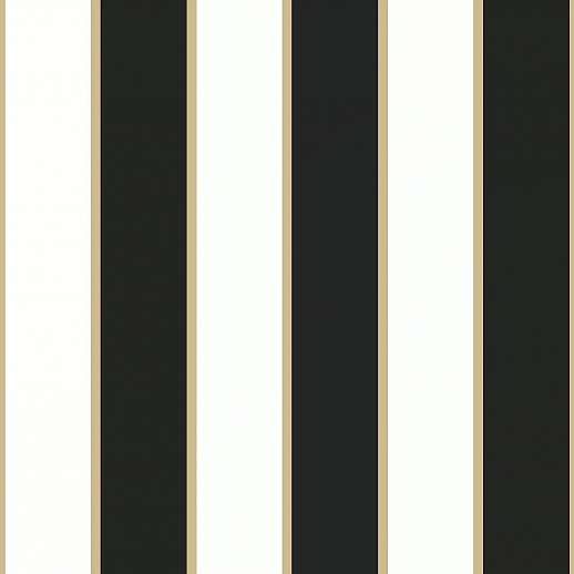 Csíkos mintás tapéta fekete fehér arany színekkel