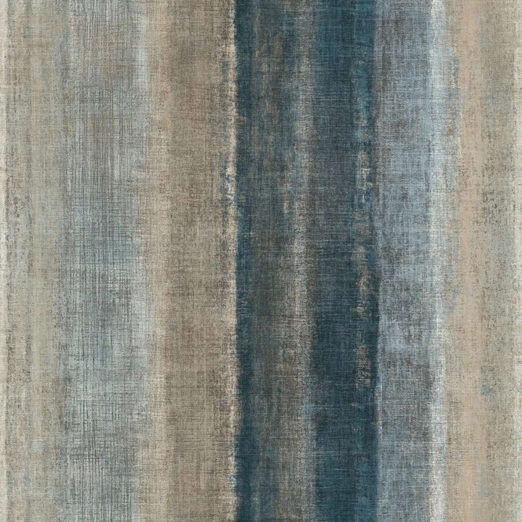 Csíkos mintás tapéta kék színben színátmentes textil struktúrával