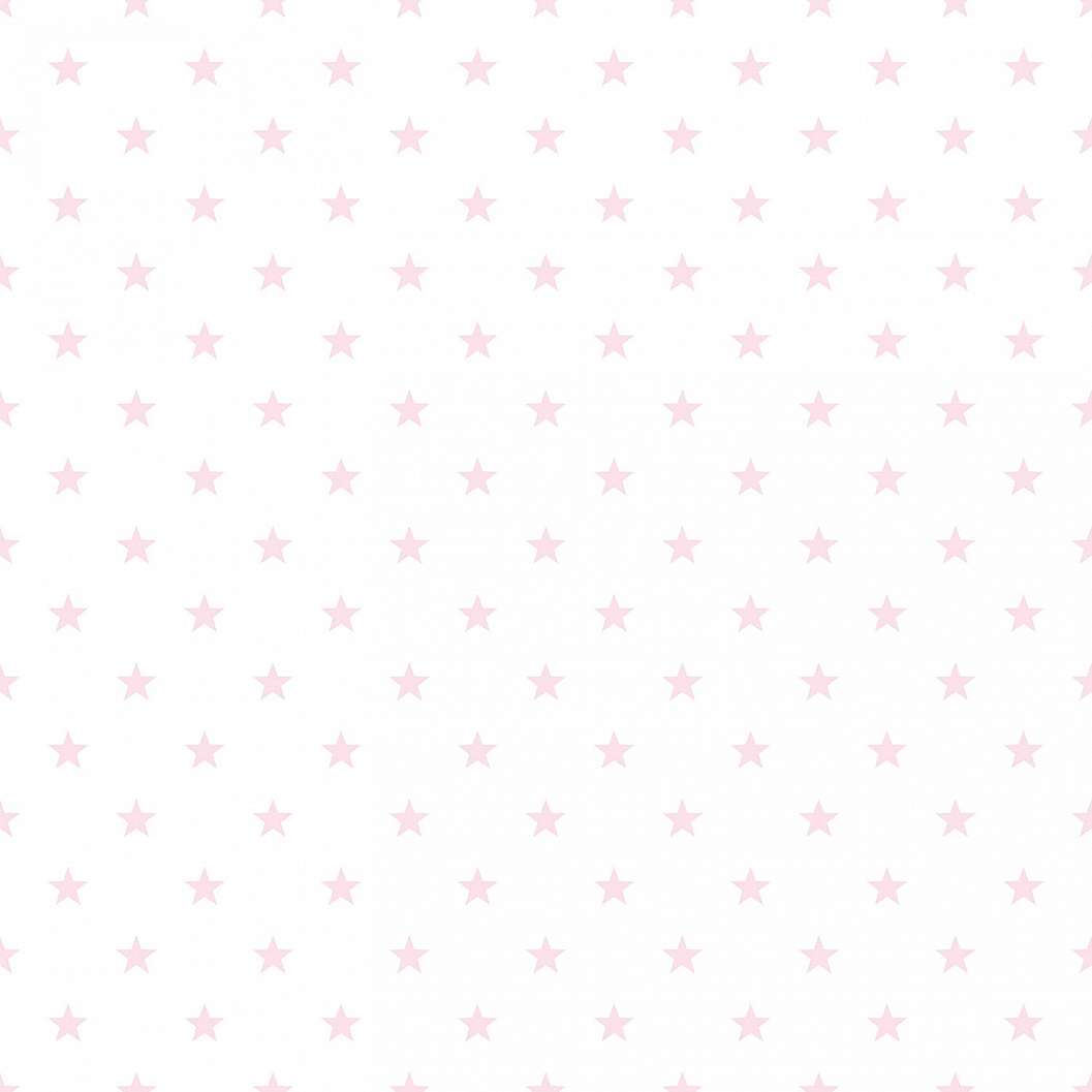 Csillag mintás gyerek design tapéta halvány rózsaszín színben