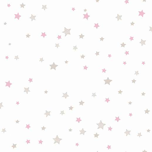 Csillag mintás gyerek tapéta paszell színekkel