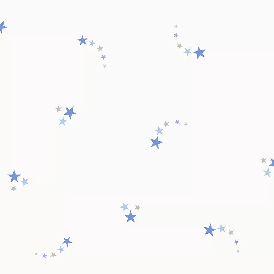 Csillag mintás gyerektapéta kék csillag mintával