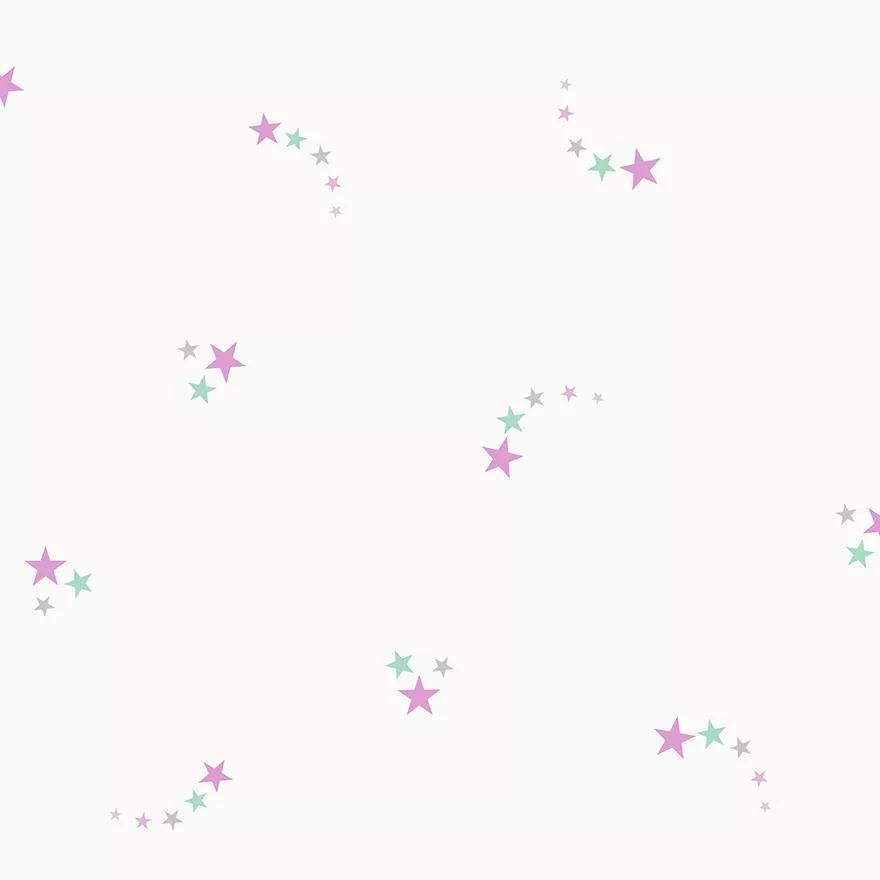 Csillag mintás gyerektapéta rózsaszín csillag mintával