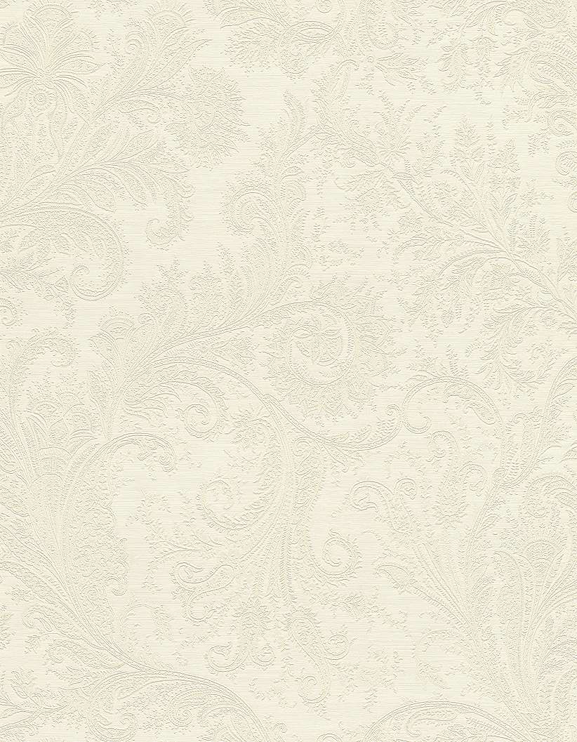 Csipke mintás vlies luxus tapéta fehér színben 70cm