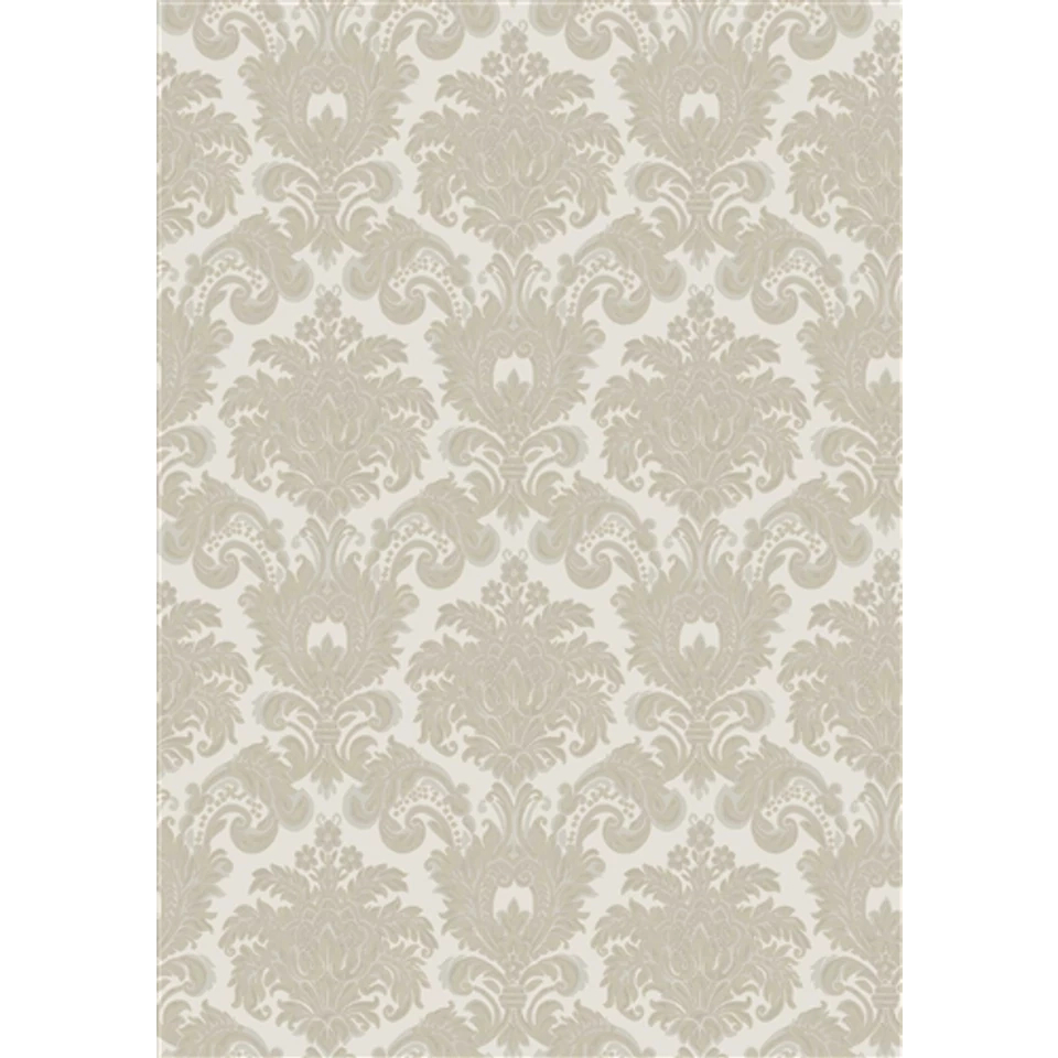 Damaszt mintás beige dekor tapéta