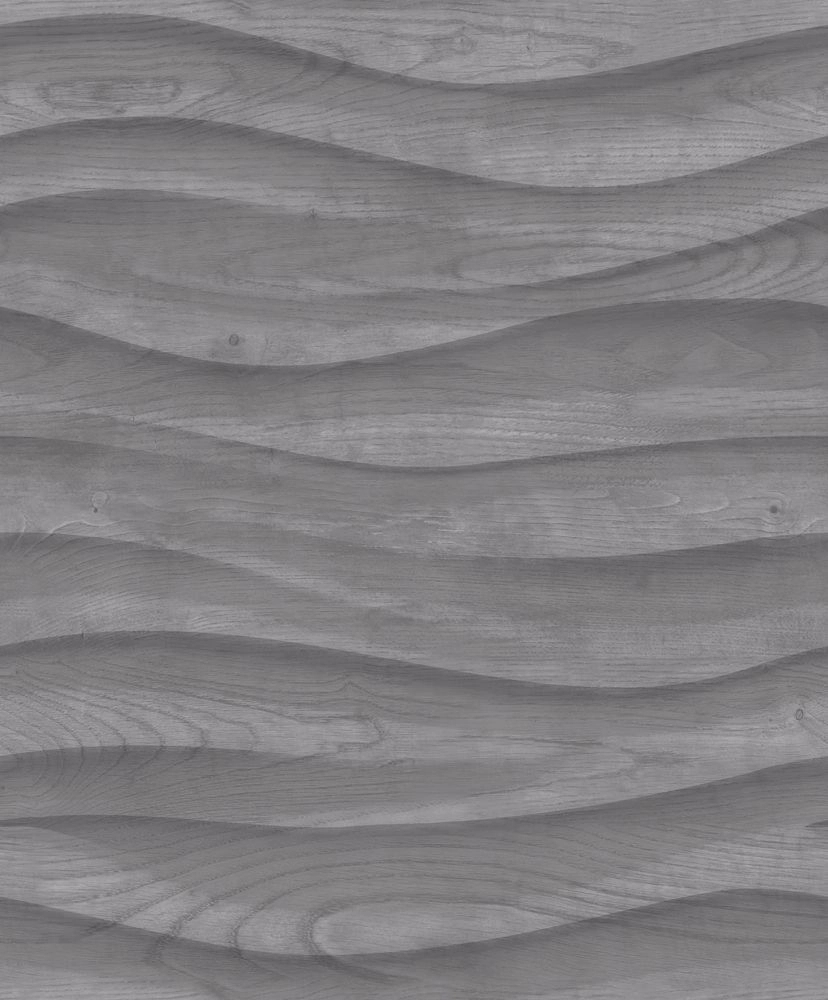 Dekor tapéta antracit fahatású hullám mintával