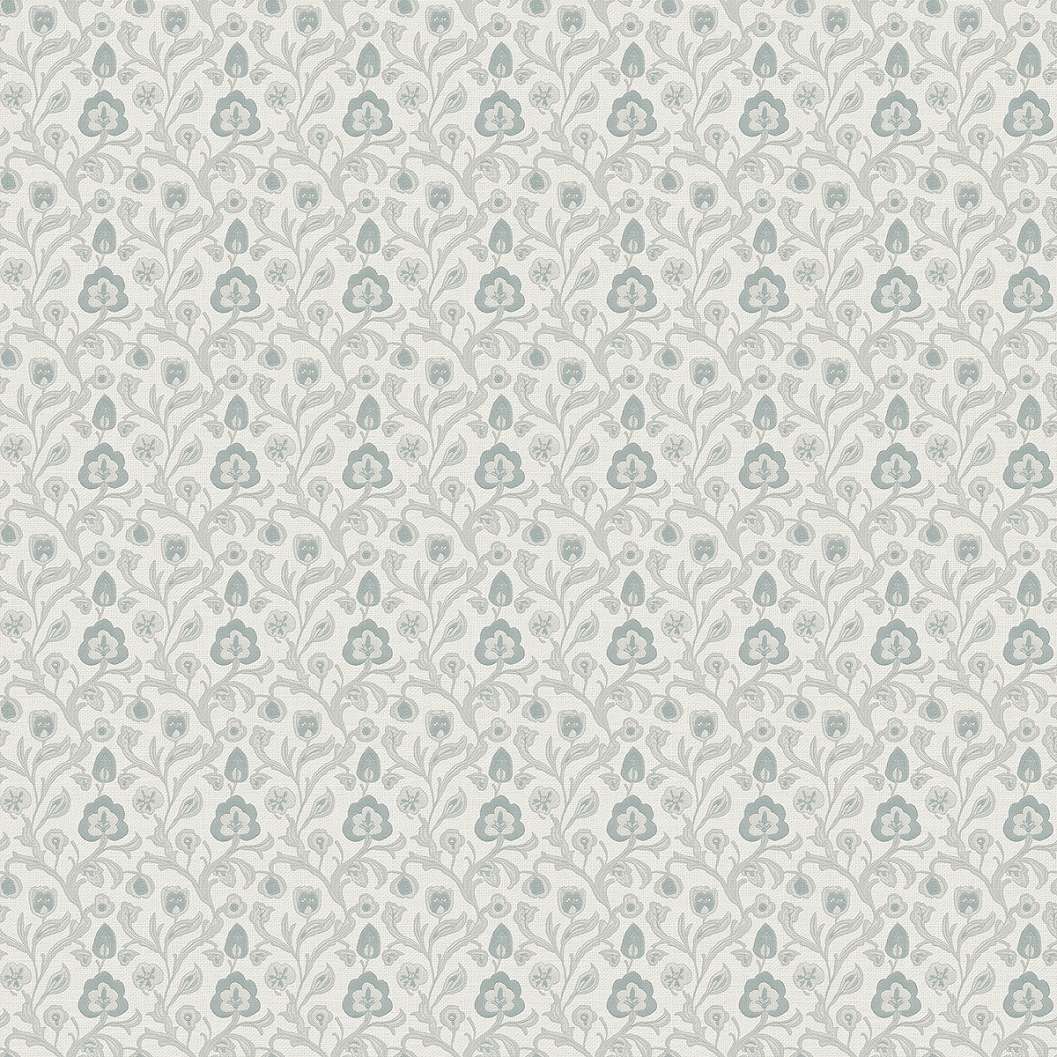 Dekor tapéta apró virág mintával világoskék színben