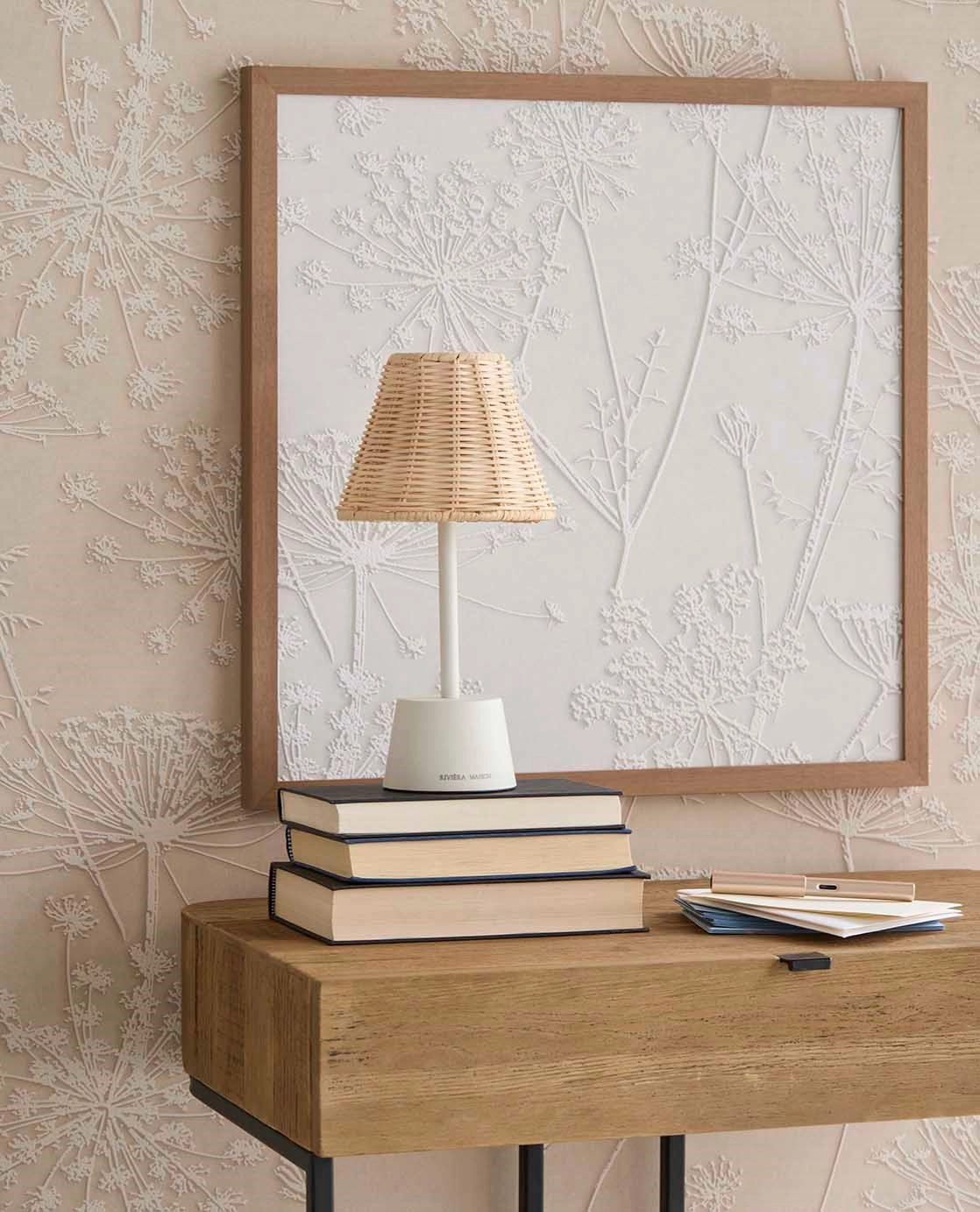 Dekor tapéta beige színű bodzavirág mintával