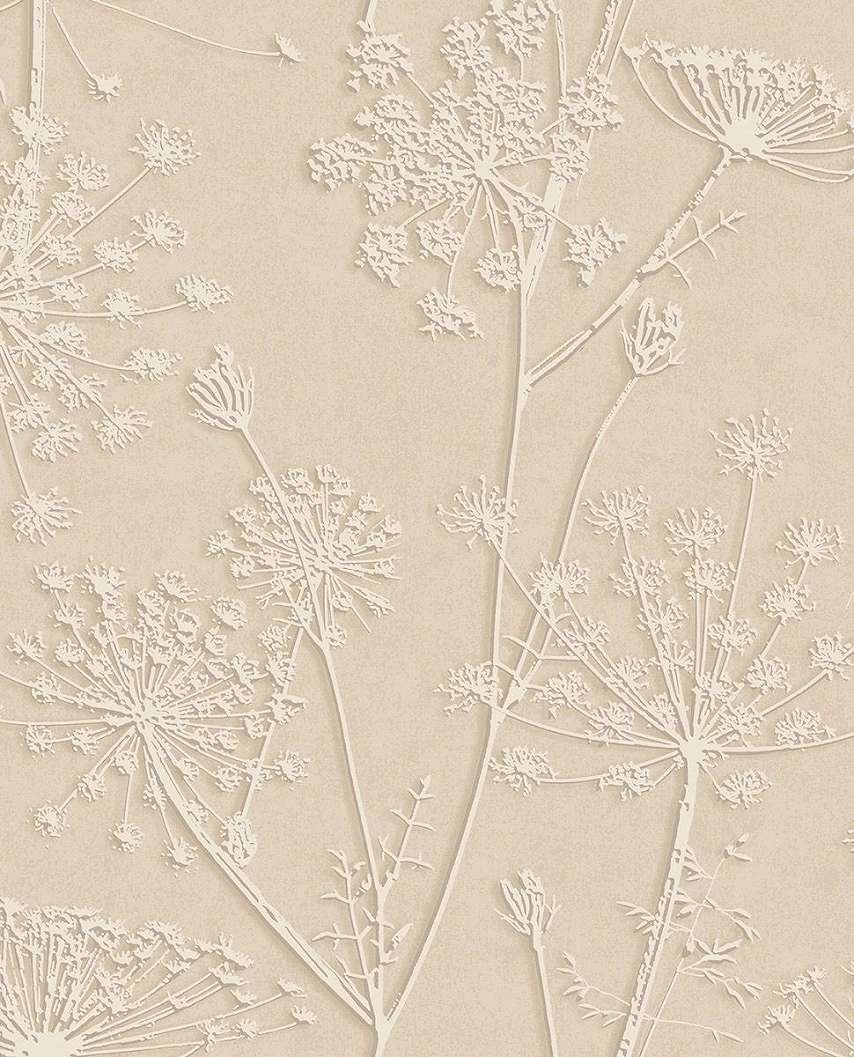 Dekor tapéta beige színű bodzavirág mintával