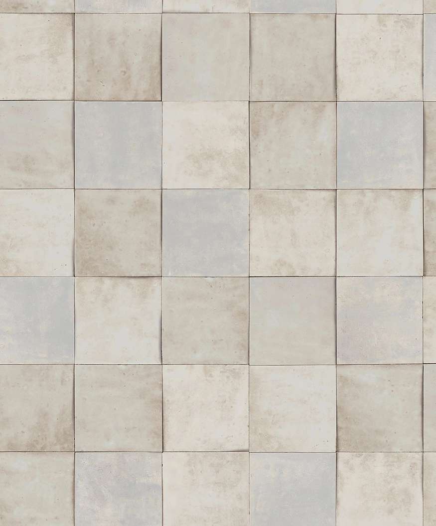 Dekor tapéta csempe mintával beige színben