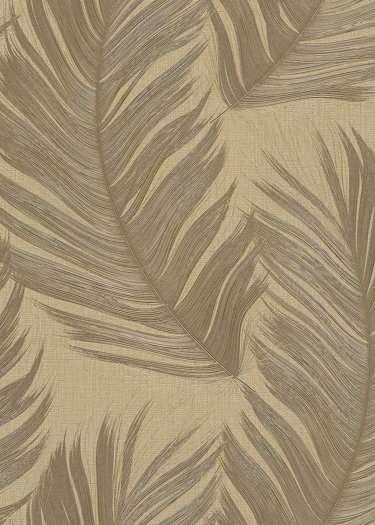 Dekor tapéta elegáns arany pálmalevél mintával