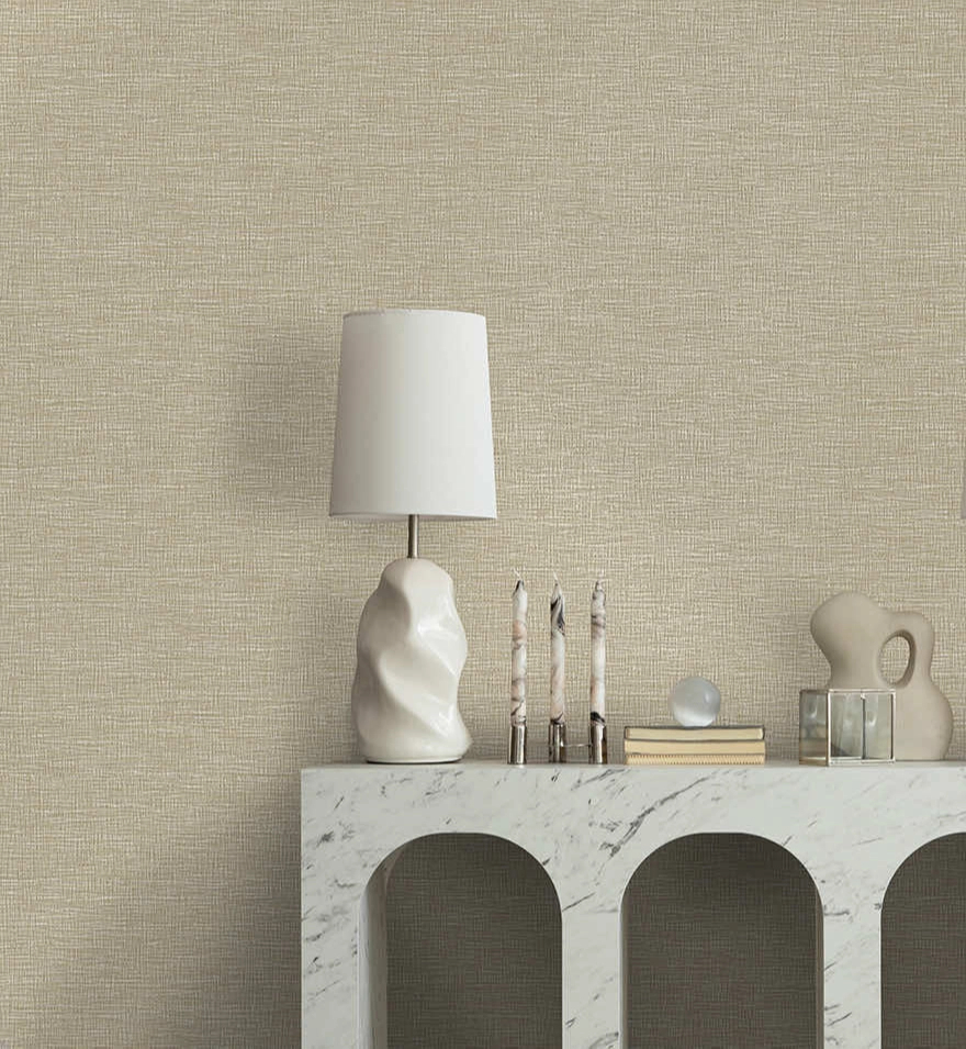 Dekor tapéta elegáns fényes sötétbeige szövet mintával