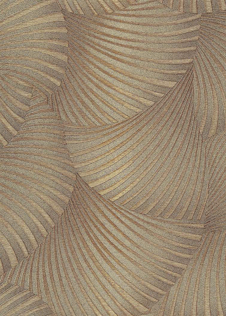 Dekor tapéta elegáns geometrikus mintával arany színben