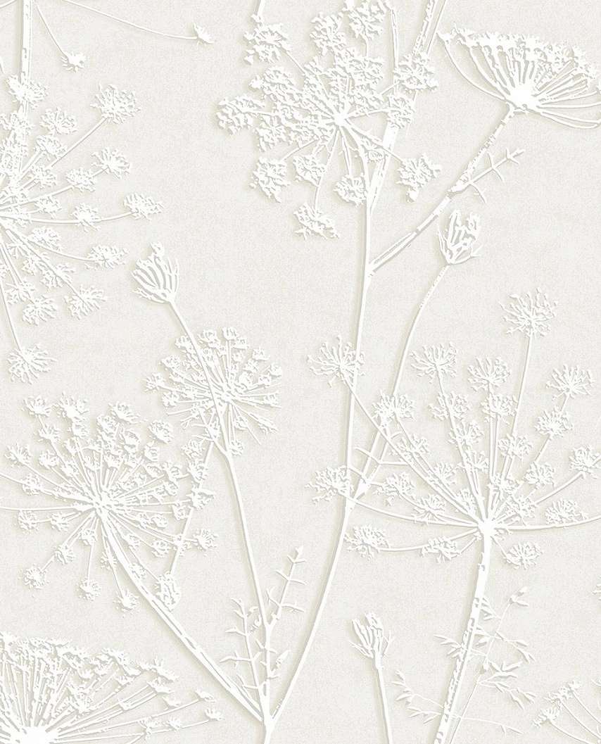 Dekor tapéta ezüst, világos szürke színű bodzavirág mintával