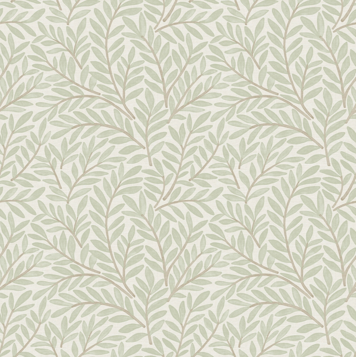Dekor tapéta faág mintával zöld színben