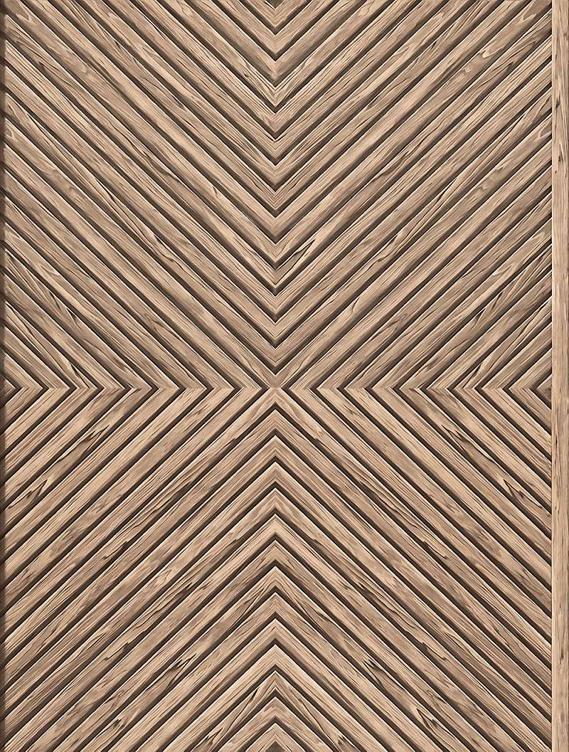 Dekor tapéta fahatású díszléc rombusz mintával beige színben