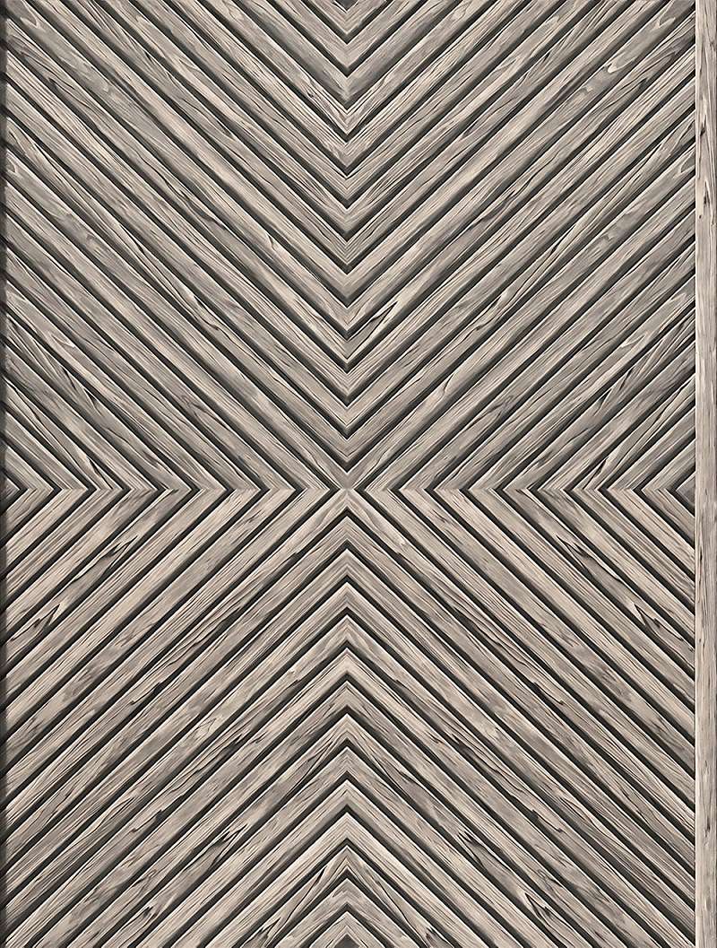 Dekor tapéta fahatású díszléc rombusz mintával krém színben