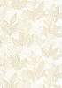 Dekor tapéta falevél mintával fémes arany-krém színben
