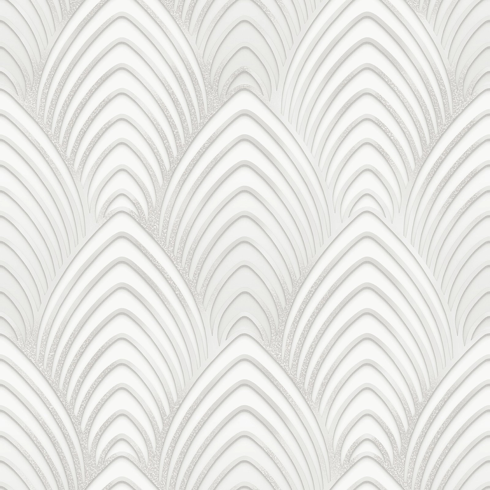 Dekor tapéta fehér és ezüst színű geometriai mintával