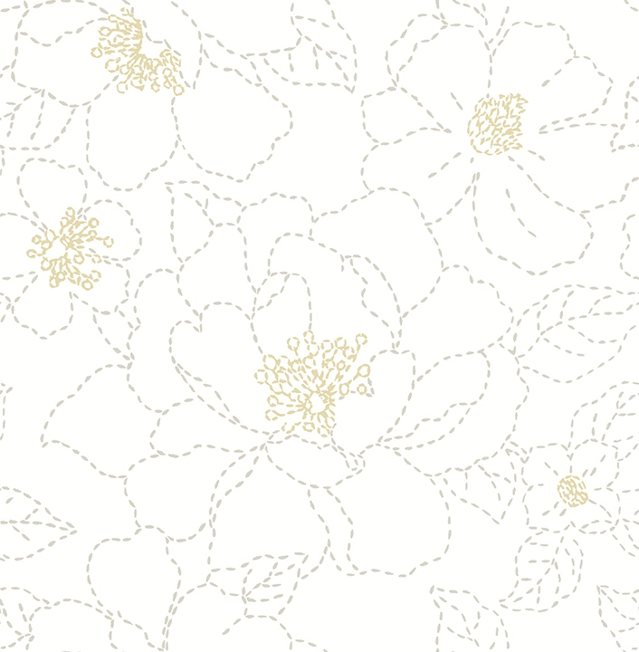 Dekor tapéta fehér virág mintával