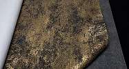Dekor tapéta fekete metál arany koptatott mintával