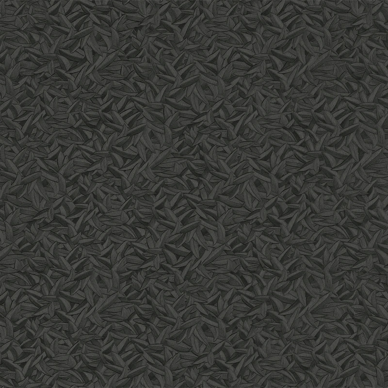 Dekor tapéta fémes fekete levél mintás tapéta