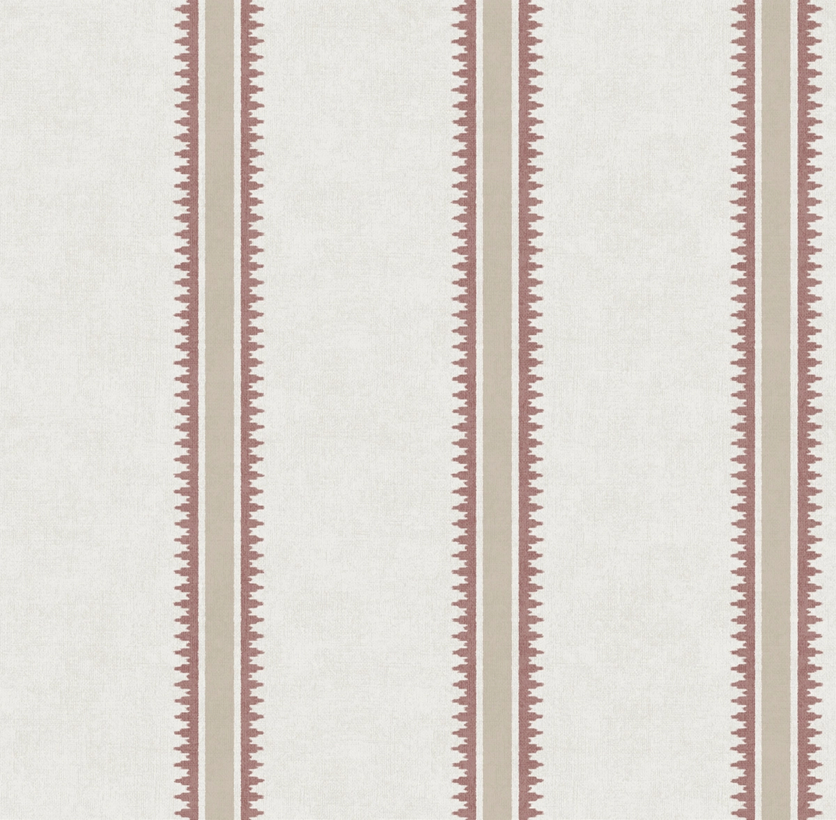 Dekor tapéta fogazott függőleges csíkos mintával terrakotta színben