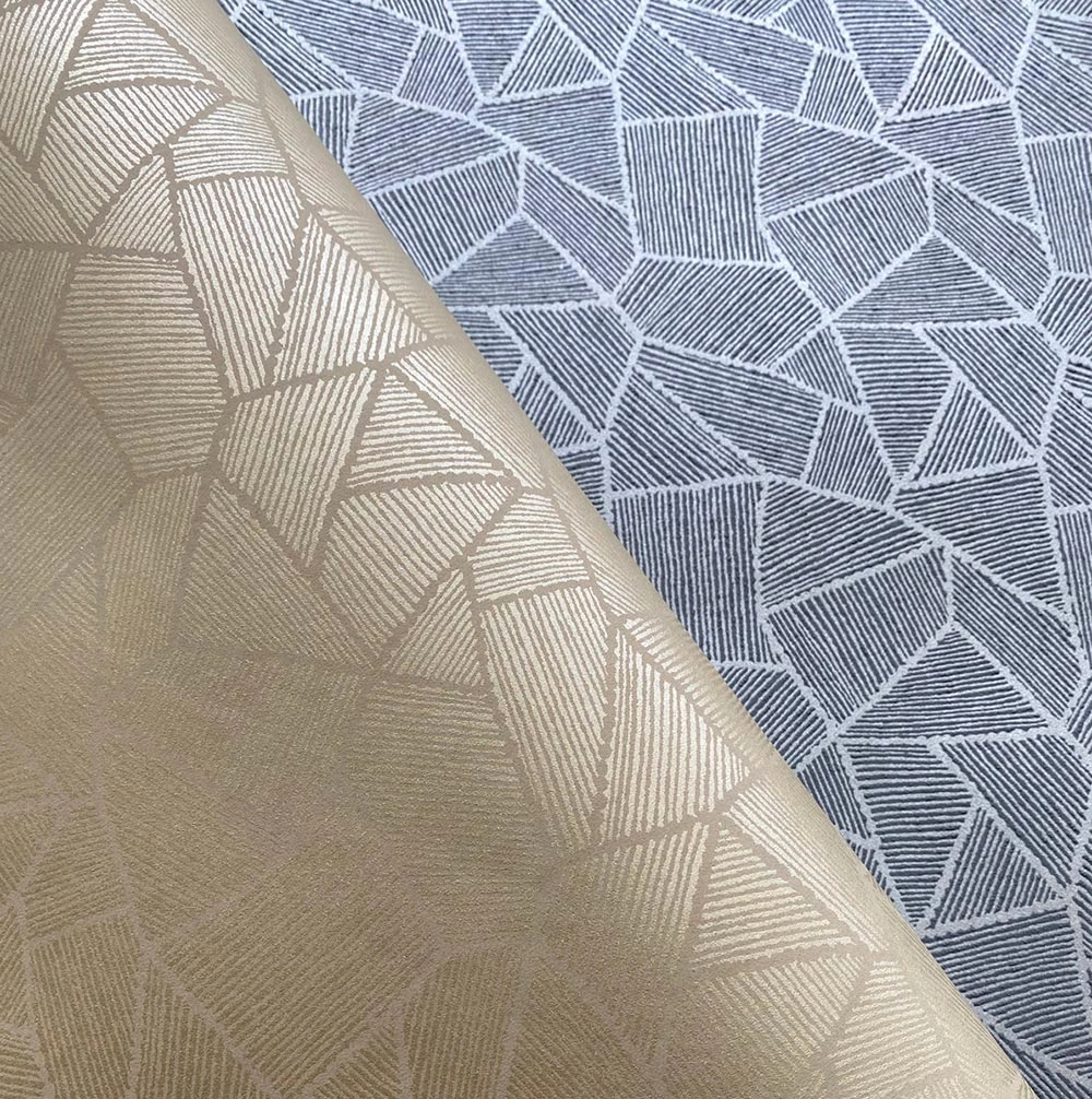 Dekor tapéta geomertikus mintás tapéta fényes arany és beige színben