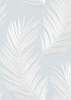 Dekor tapéta halványkék pálmalevél mintával