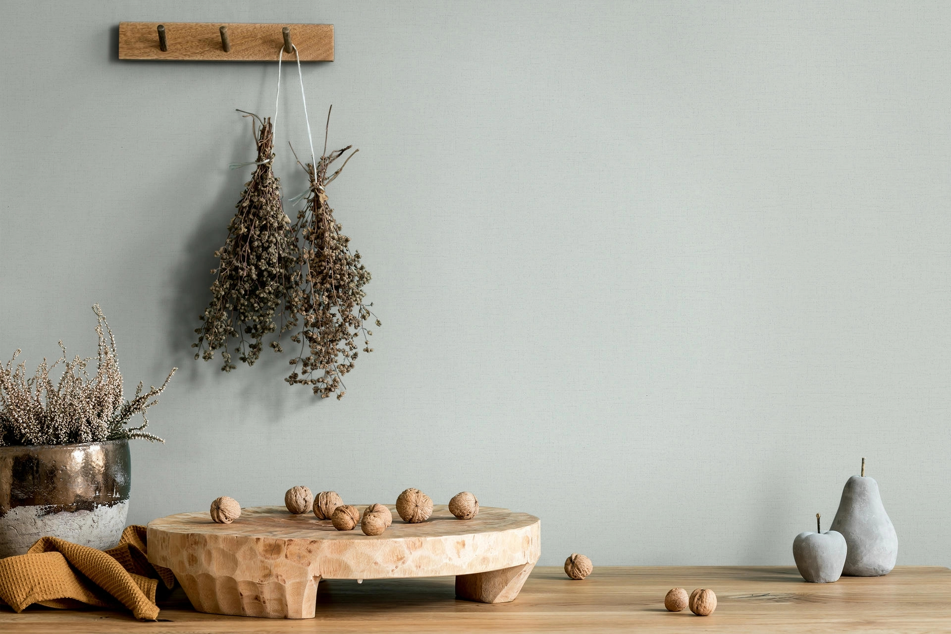 Dekor tapéta halványkék textil mintával vinyl mosható