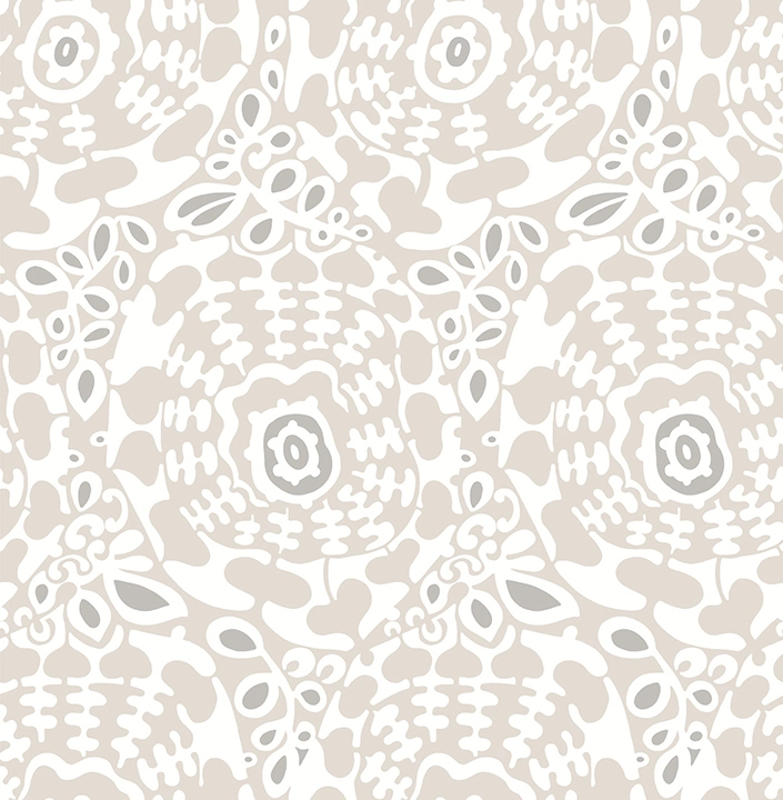 Dekor tapéta homokkő leveles absztrakt mintával