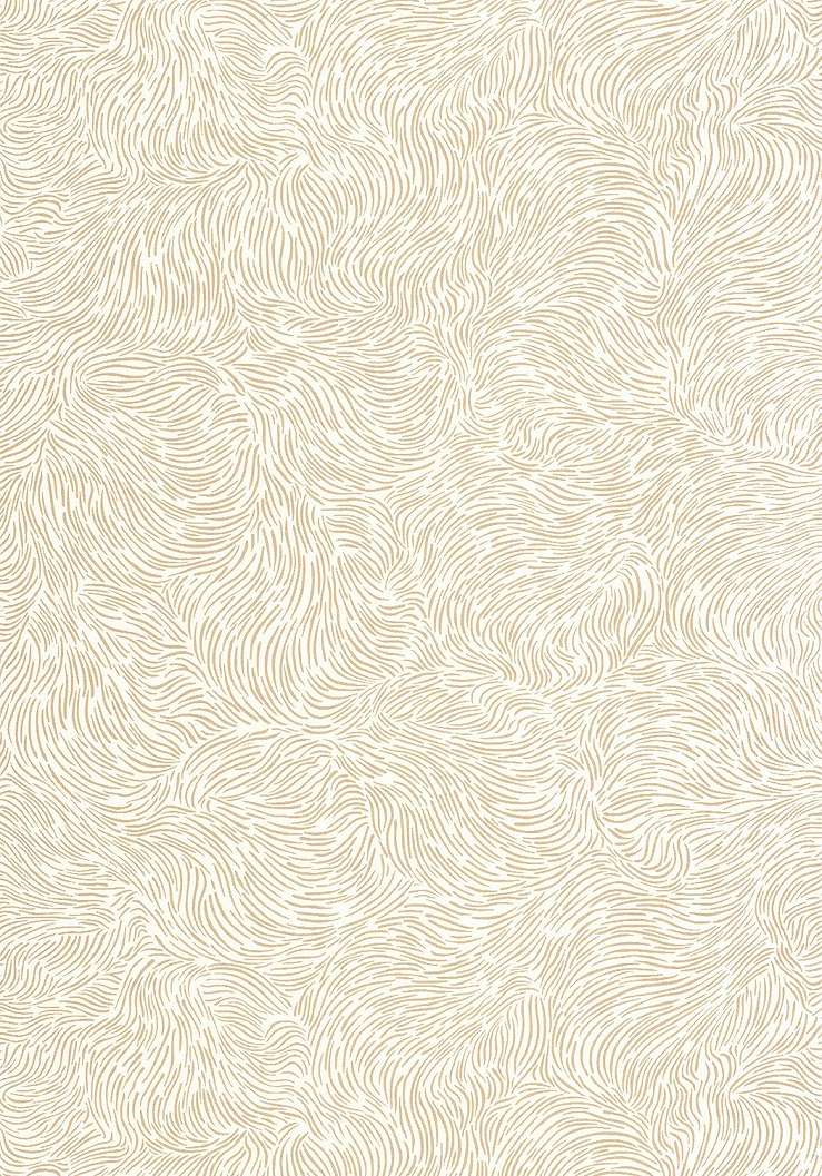 Dekor tapéta hullám mintával fémes arany és fehér színben