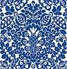 Dekor tapéta kék színű gyümölcs damaszt mintával