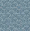 Dekor tapéta kék színű rajzolt hullám mintával