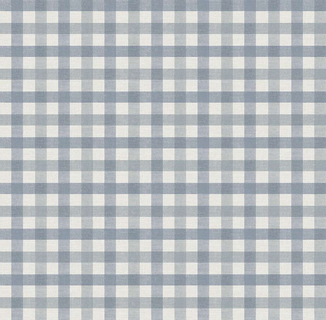 Dekor tapéta keresztbecsíkos mintával kék színben