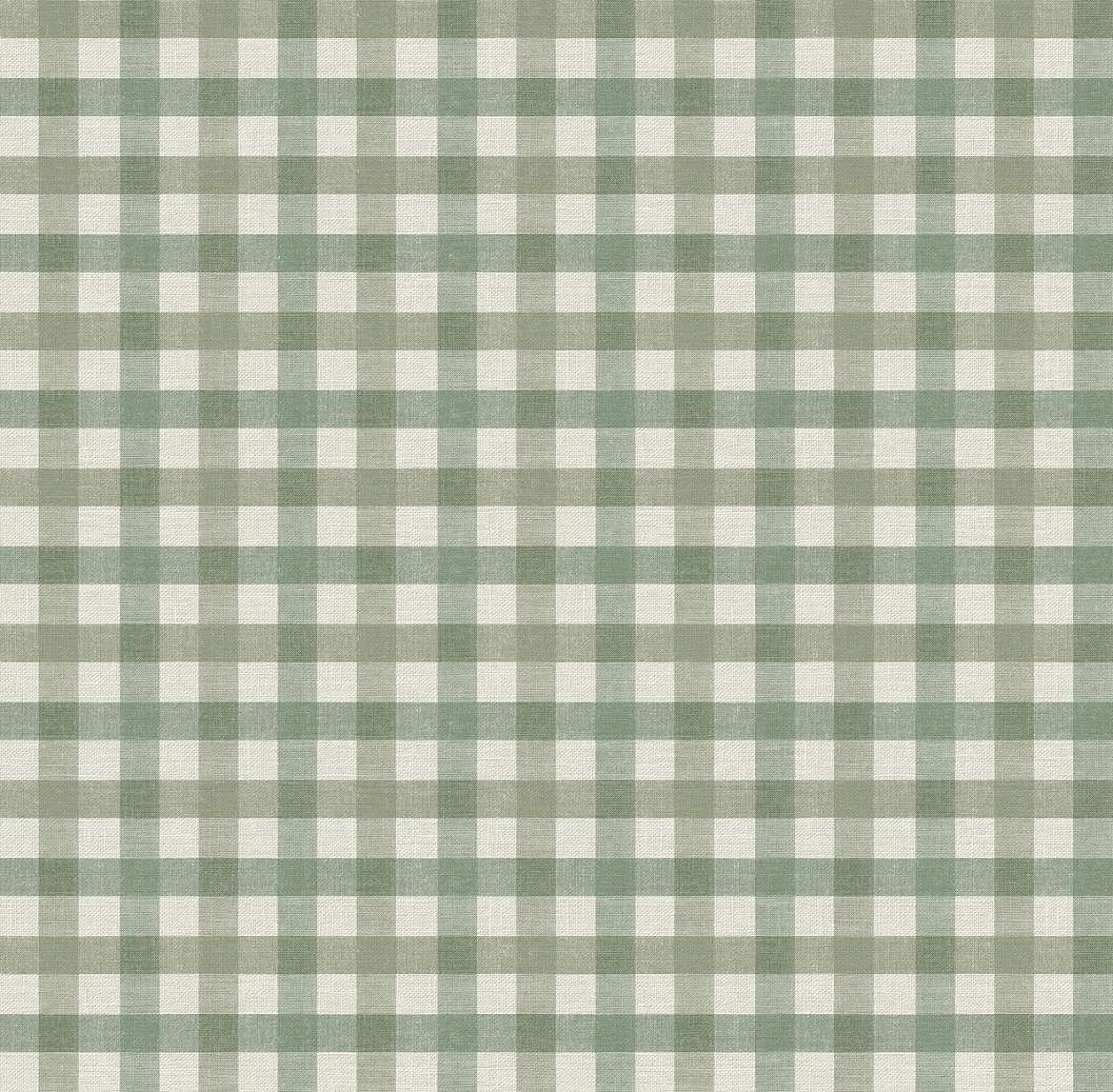 Dekor tapéta keresztbecsíkos mintával zöld színben