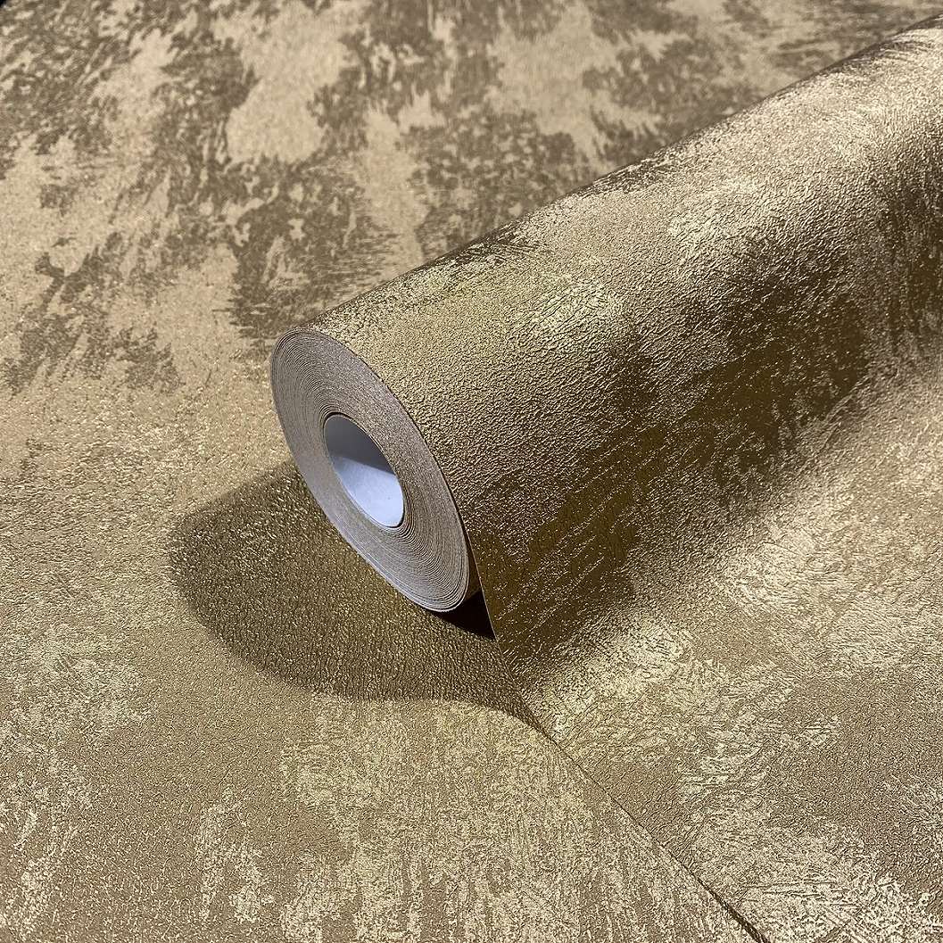 Dekor tapéta koptatott fémes arany tapéta