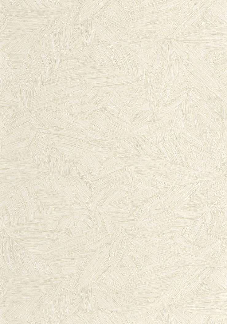Dekor tapéta koptatott levél mintával krém és beige színben