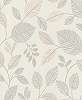 Dekor tapéta levél mintával beige és szürke színben