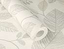 Dekor tapéta levél mintával beige és szürke színben